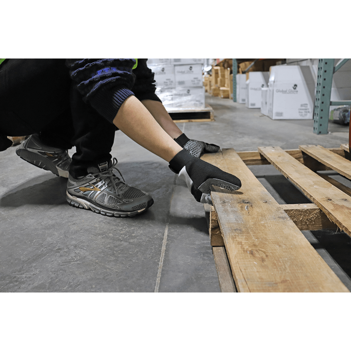 Gripster® Sport Synthetic Leather Palm Performance Mechanics Style Gloves with a Silicone Patterned Palm and Spandex Back - SG9003