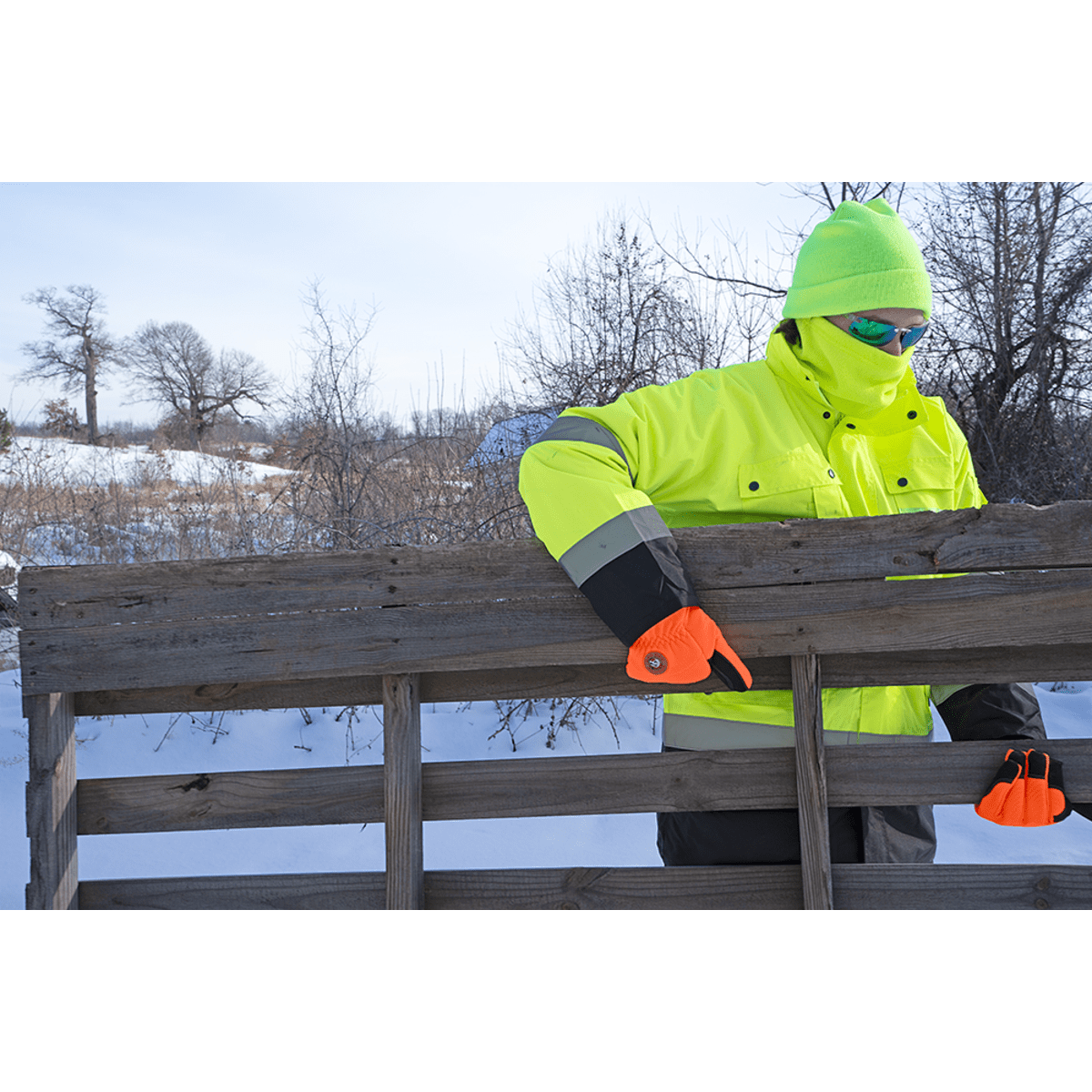 FrogWear® HV Enhanced Visibility Yellow/Green Stretch Beanie Hat - GLO-H4