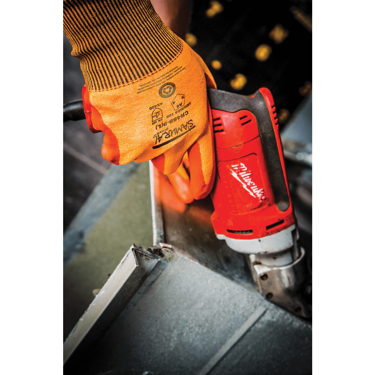 Samurai Glove® High-Visibility 18-Gauge Nitrile Coated Cut Resistant Tuffalene® UHWMPE/rPET Gloves - CR488