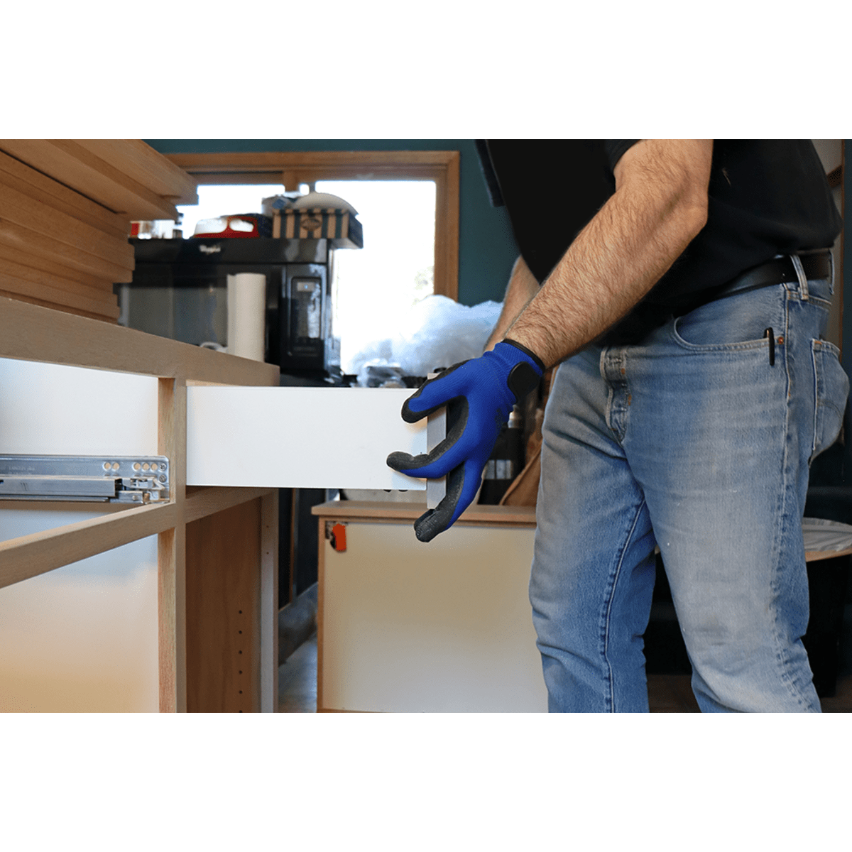 Vise Gripster® Mechanics Gloves with Etched Rubber Coated Palm and Adjustable Cuff - 303RV