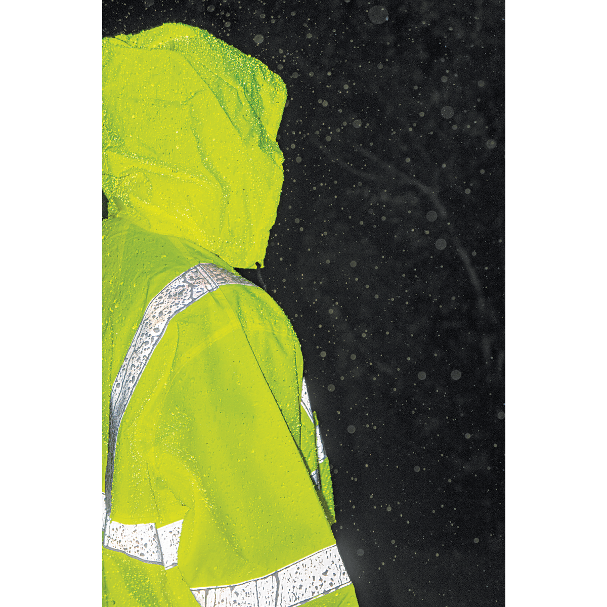 FrogWear® HV High-Visibility Self-Extinguishing Yellow/Green Rain Jacket - GLO-1400