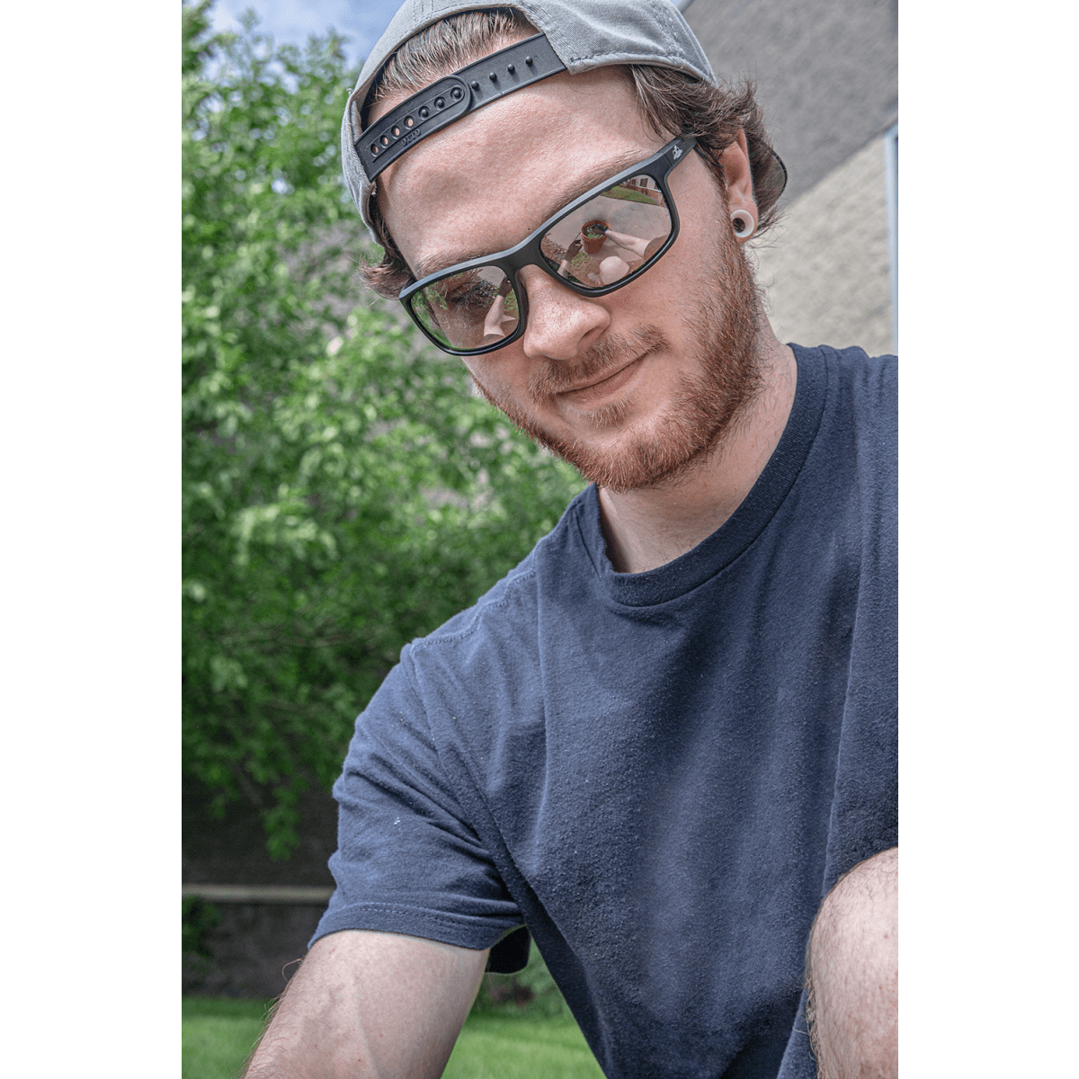 Pompano™ Indoor/Outdoor Anti-Fog Lens, Matte Black Frame Safety Glasses - BH2766AF