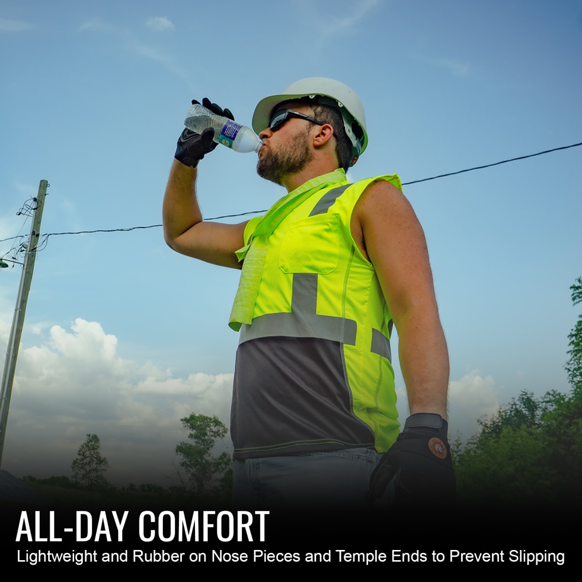 Sawfish™ Variable Tint Performance Fog Technology Lens, Matte Black Frame Safety Glasses - BH26613PFT