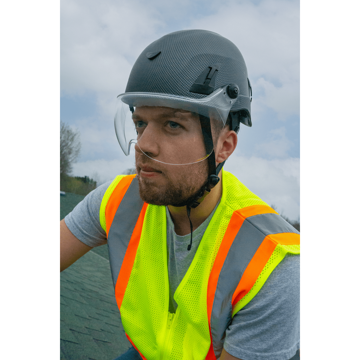 FrogWear® HV High-Visibility Yellow/Green Lightweight Mesh Polyester Vest with Contrasting Orange Trim - GLO-002