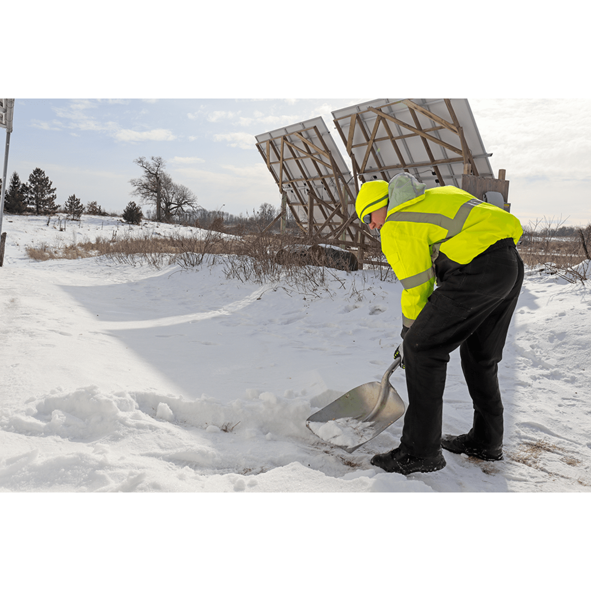 Maki® Silver Mirror Polarized Lens, Shiny Black Frame Safety Glasses - BH145712