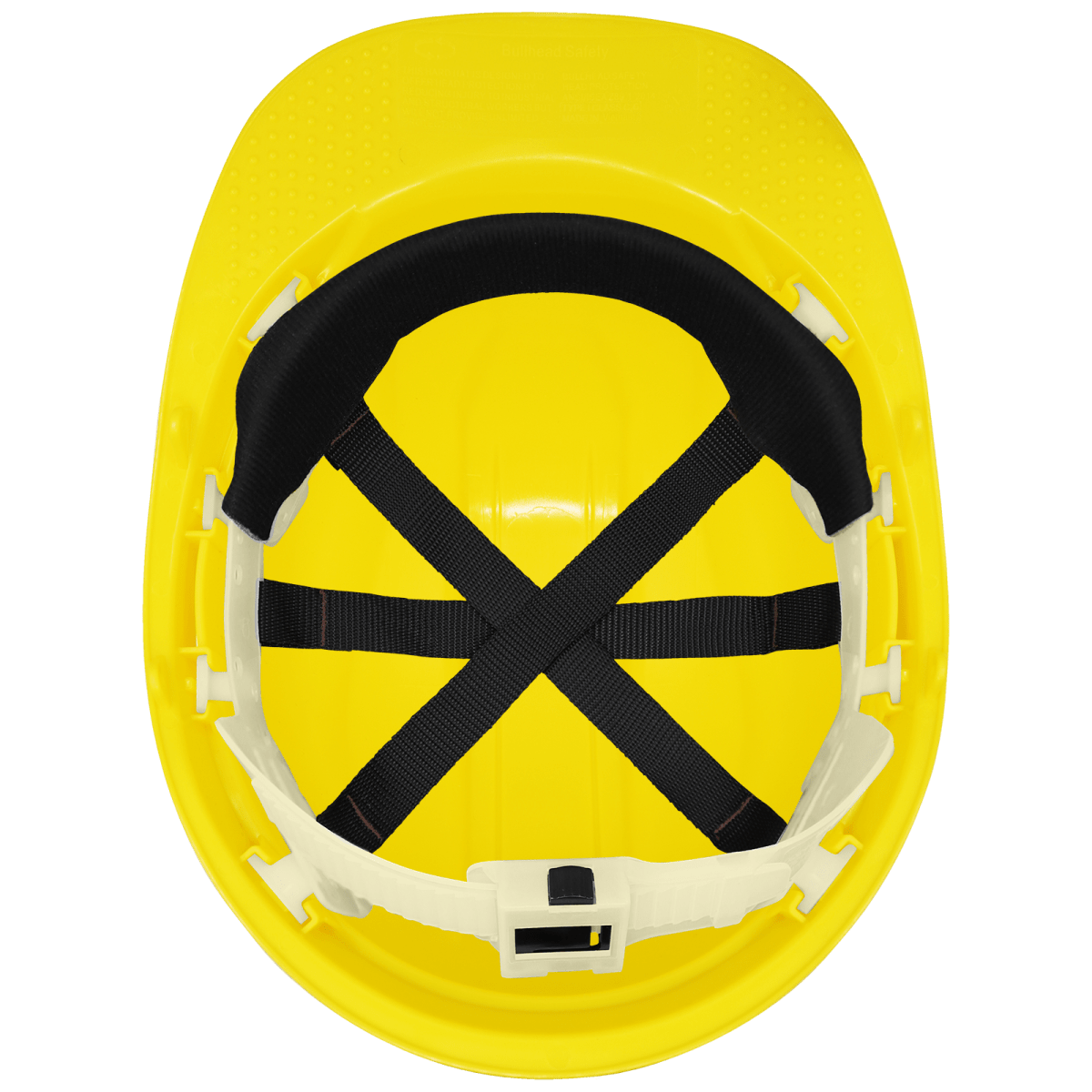 Bullhead Safety™ Head Protection Yellow Unvented Cap Style Hard Hat With Six-Point Slide Lock Suspension - HH-C1-Y