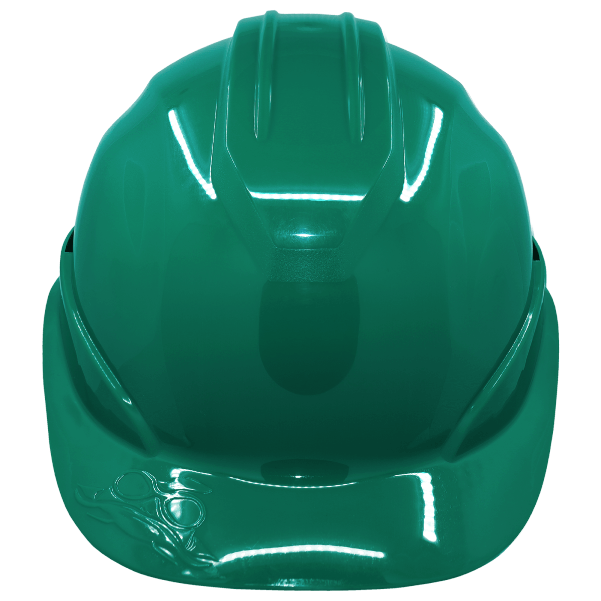 Bullhead Safety™ Head Protection Green Unvented Cap Style Hard Hat With Six-Point Ratchet Suspension - HH-C2-G