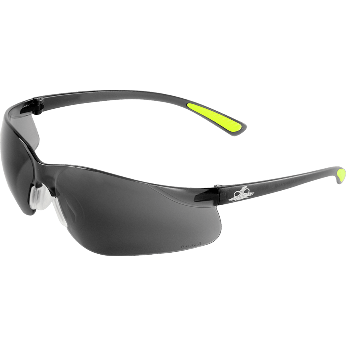 Bass™ Gray Anti-Fog Lens, Frosted Black Frame Safety Glasses - BH2143AF