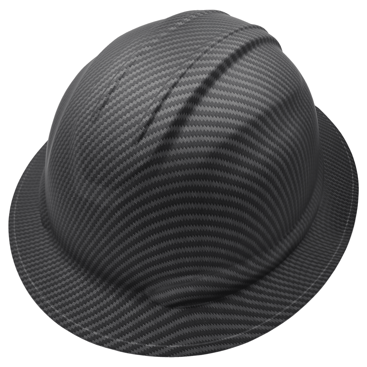 Bullhead Safety™ Head Protection Matte Black Graphite Unvented Full Brim Style Hard Hat With Six-Point Ratchet Suspension - HH-F1-C