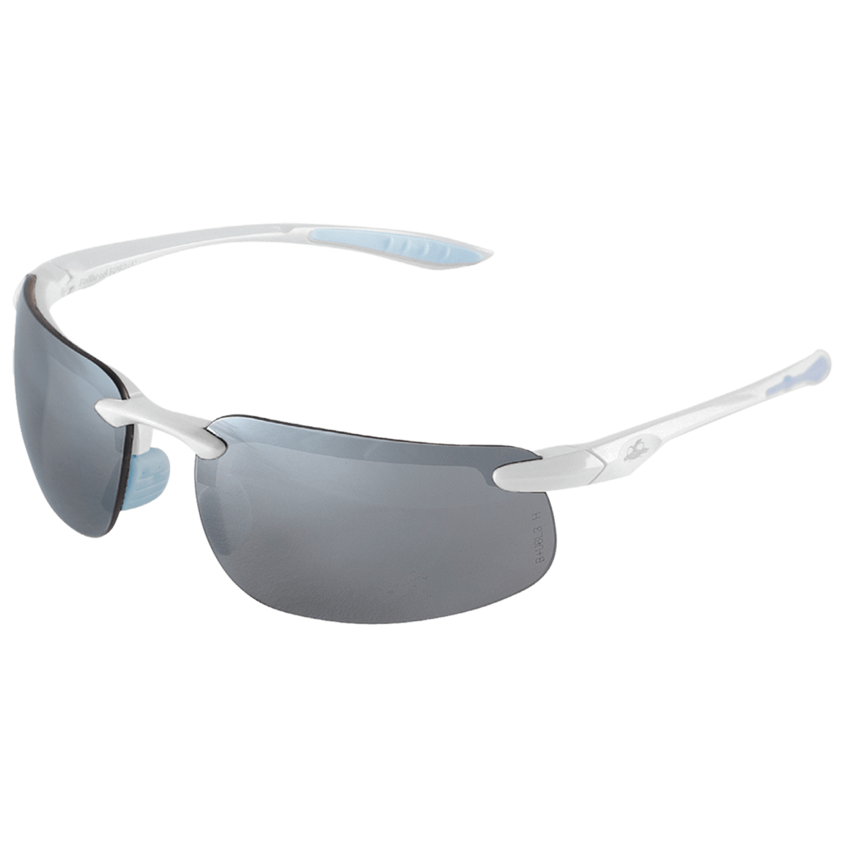 Swordfish®X Silver Mirror Lens, Shiny White Frame Safety Glasses - LIMITED STOCK - BH25187