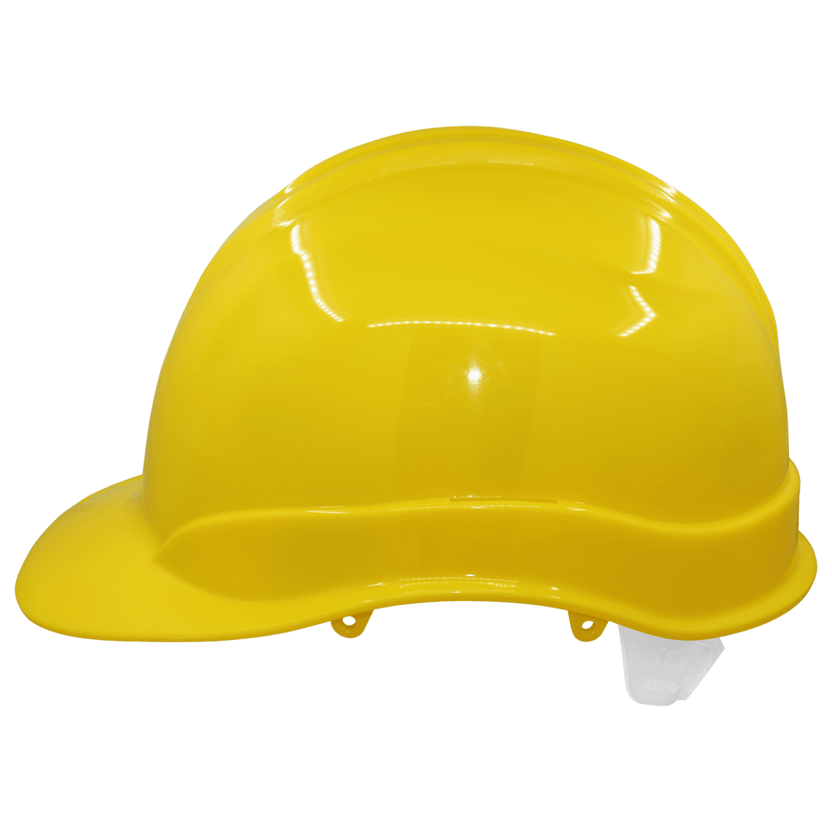 Bullhead Safety™ Head Protection Yellow Unvented Cap Style Hard Hat With Six-Point Slide Lock Suspension - HH-C1-Y