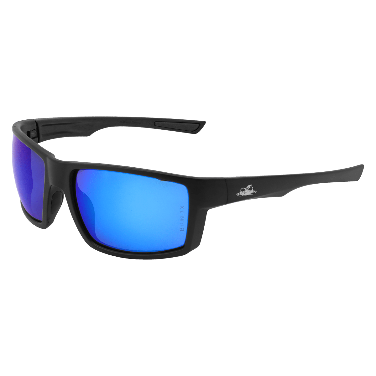 Sawfish™ Blue Mirror Performance Fog Technology Lens, Matte Black Frame Safety Glasses - BH2669PFT