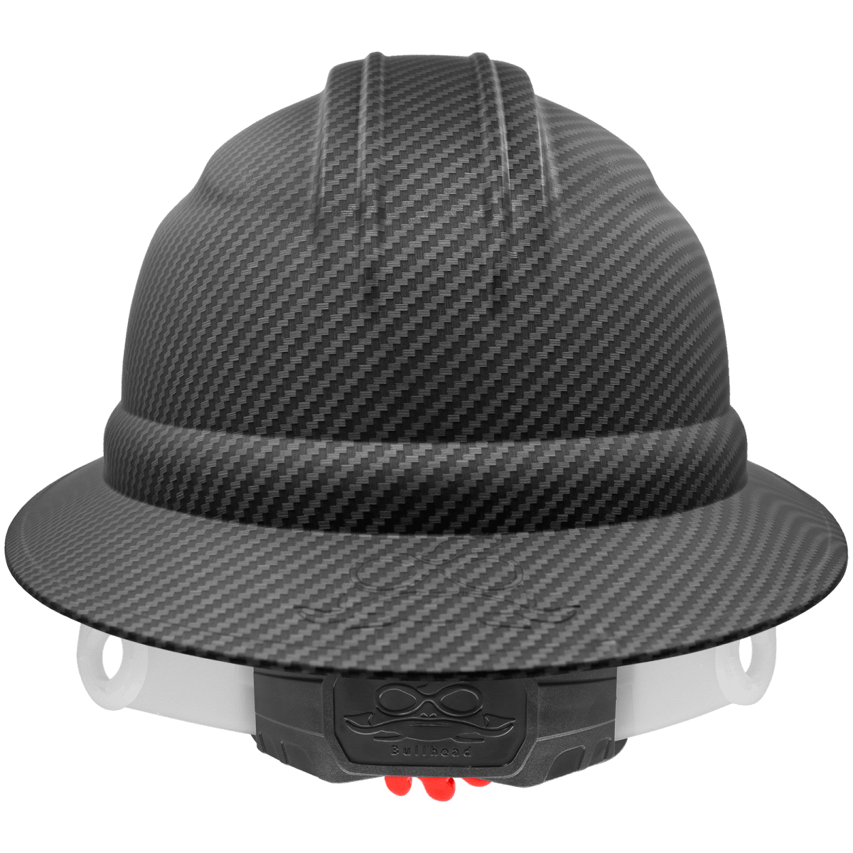 Bullhead Safety™ Head Protection Matte Black Graphite Unvented Full Brim Style Hard Hat With Six-Point Ratchet Suspension - HH-F1-C