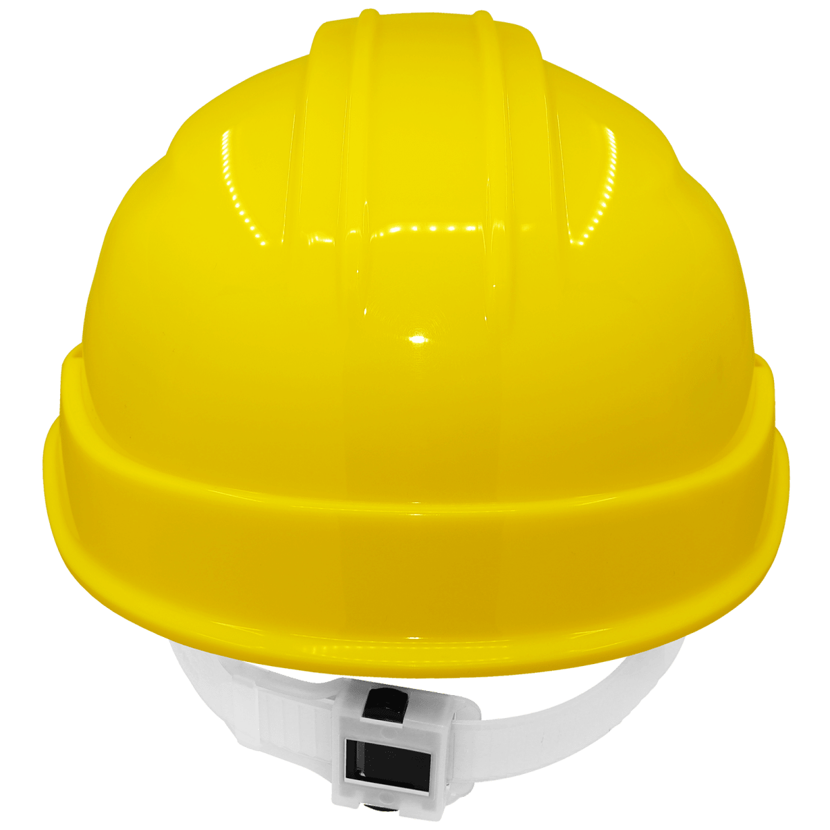 Bullhead Safety™ Head Protection Yellow Unvented Cap Style Hard Hat With Six-Point Slide Lock Suspension - HH-C1-Y