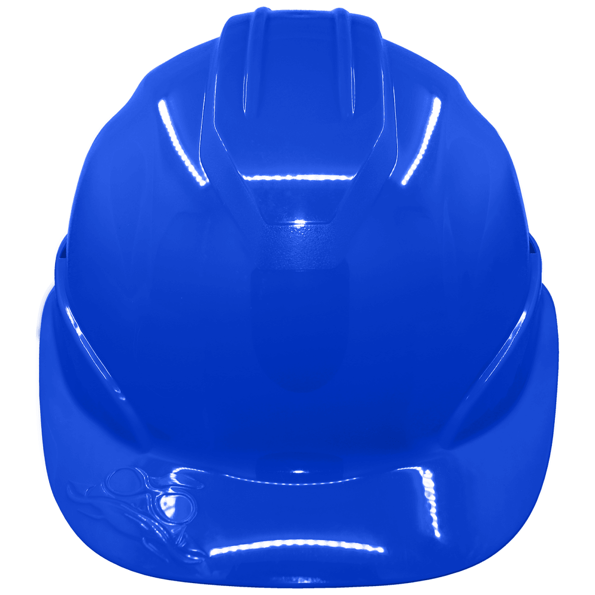 Bullhead Safety™ Head Protection Blue Unvented Cap Style Hard Hat With Six-Point Slide Lock Suspension - HH-C1-B