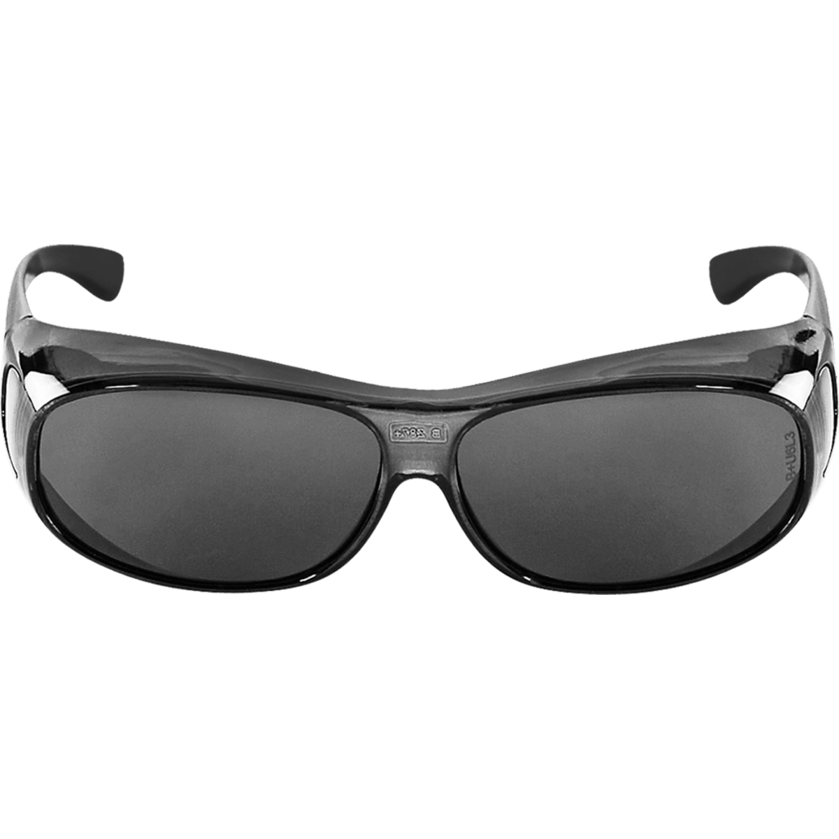 Over-the-Glass Gray Lens, Crystal Black Frame Safety Glasses - BH233