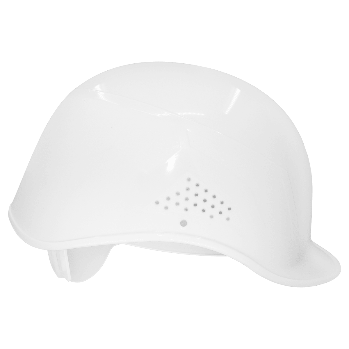 Bullhead Safety™ Head Protection White Vented Bump Cap With Four-Point Slide Lock Suspension - HH-BC1-W