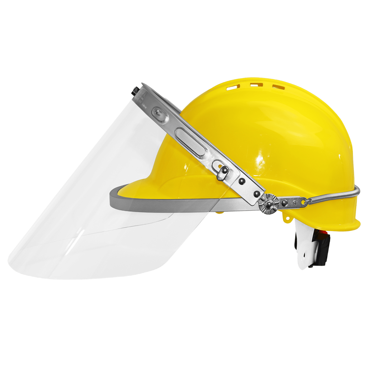 Bullhead Safety™ Head Protection Clear Cylinder Polycarbonate Face Shield - HH-V4