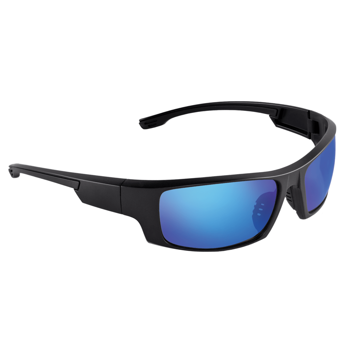 Dorado® Blue Mirror Lens, Matte Black Frame Safety Glasses - BH969