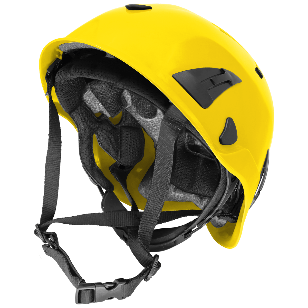 Bullhead Safety™ Head Protection Yellow Type 2 Climbing Style Protective Helmet with Optional Venting, a Four-Point Chin Strap, and a Ratchet Suspension - HH-CH2-Y