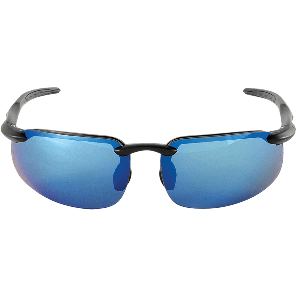 Swordfish® Blue Mirror Polarized Lens, Matte Black Frame Safety Glasses - BH106129