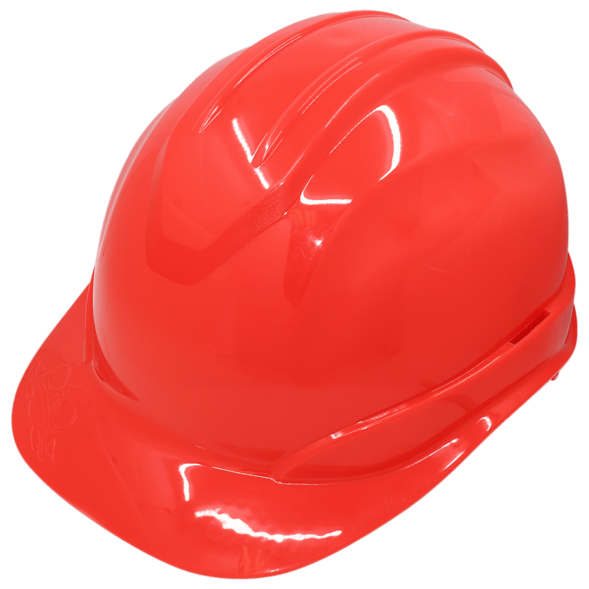 Bullhead Safety™ Head Protection Red Unvented Cap Style Hard Hat With Six-Point Ratchet Suspension - HH-C2-R