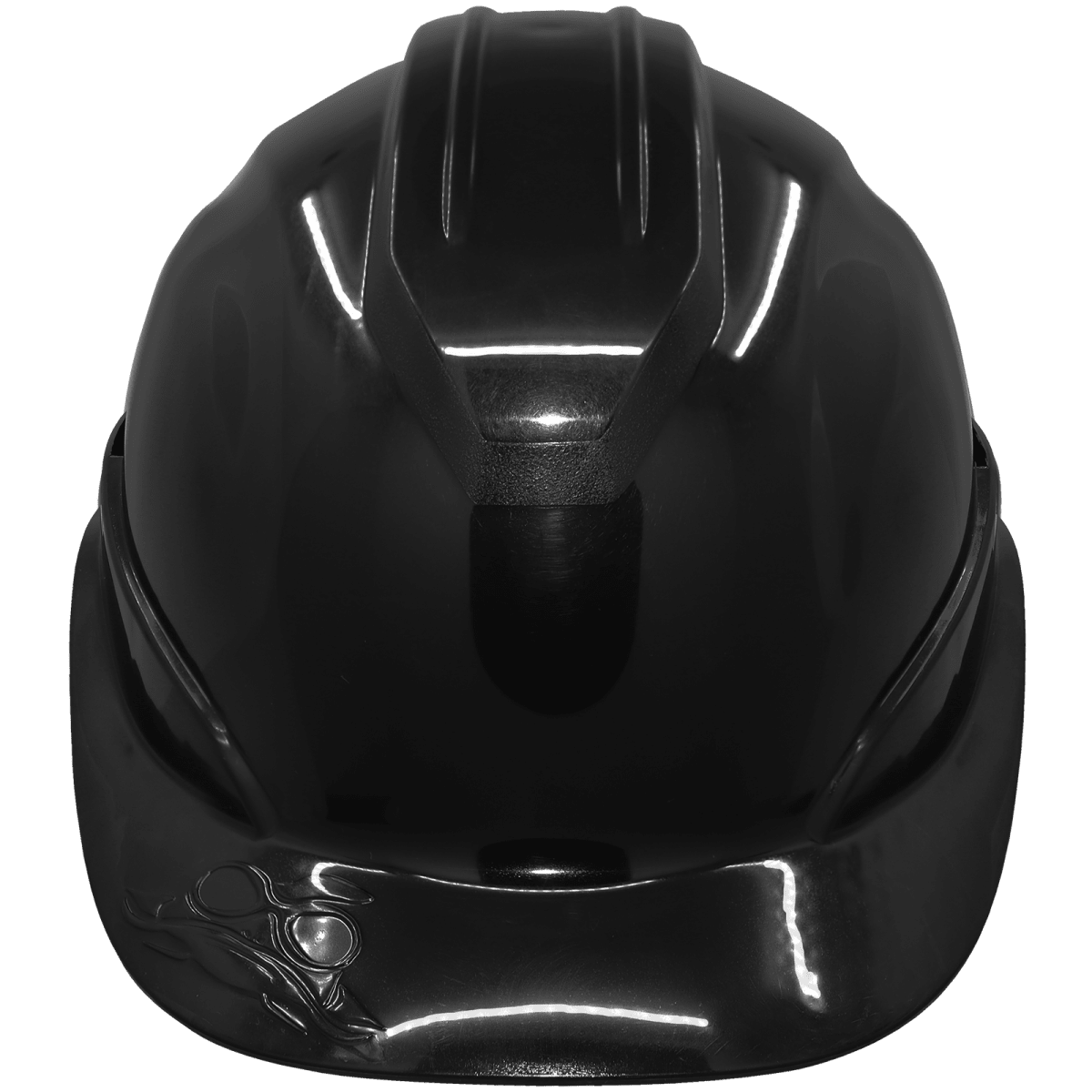 Bullhead Safety™ Head Protection Black Unvented Cap Style Hard Hat With Six-Point Ratchet Suspension - HH-C2-K