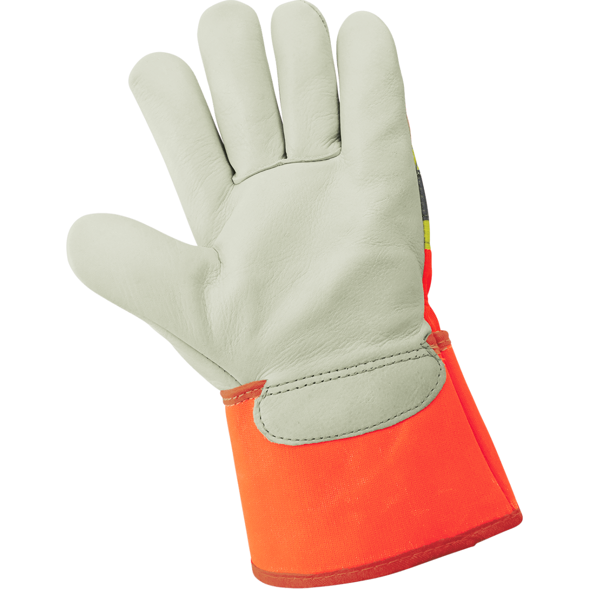 High-Visibility Insulated Cowhide Leather Palm Gloves with Safety Cuff - 2950HV