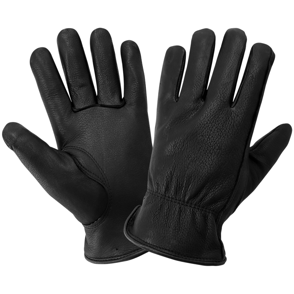 Premium Black Deerskin Leather Insulated Gloves - 3200DTHB