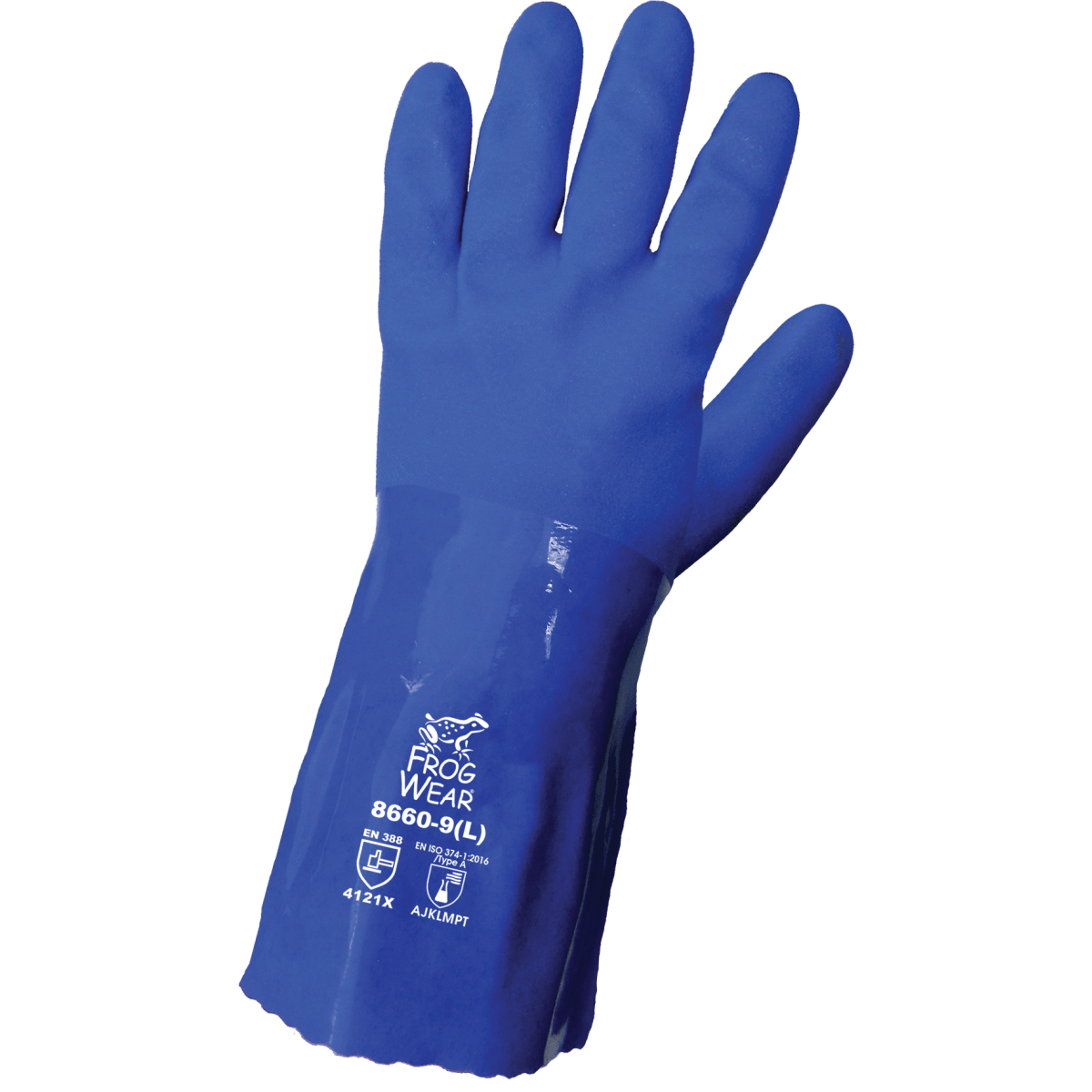 FrogWear® Triple-Coated Blue PVC Abrasion Resistant Chemical Handling Gloves - 8660