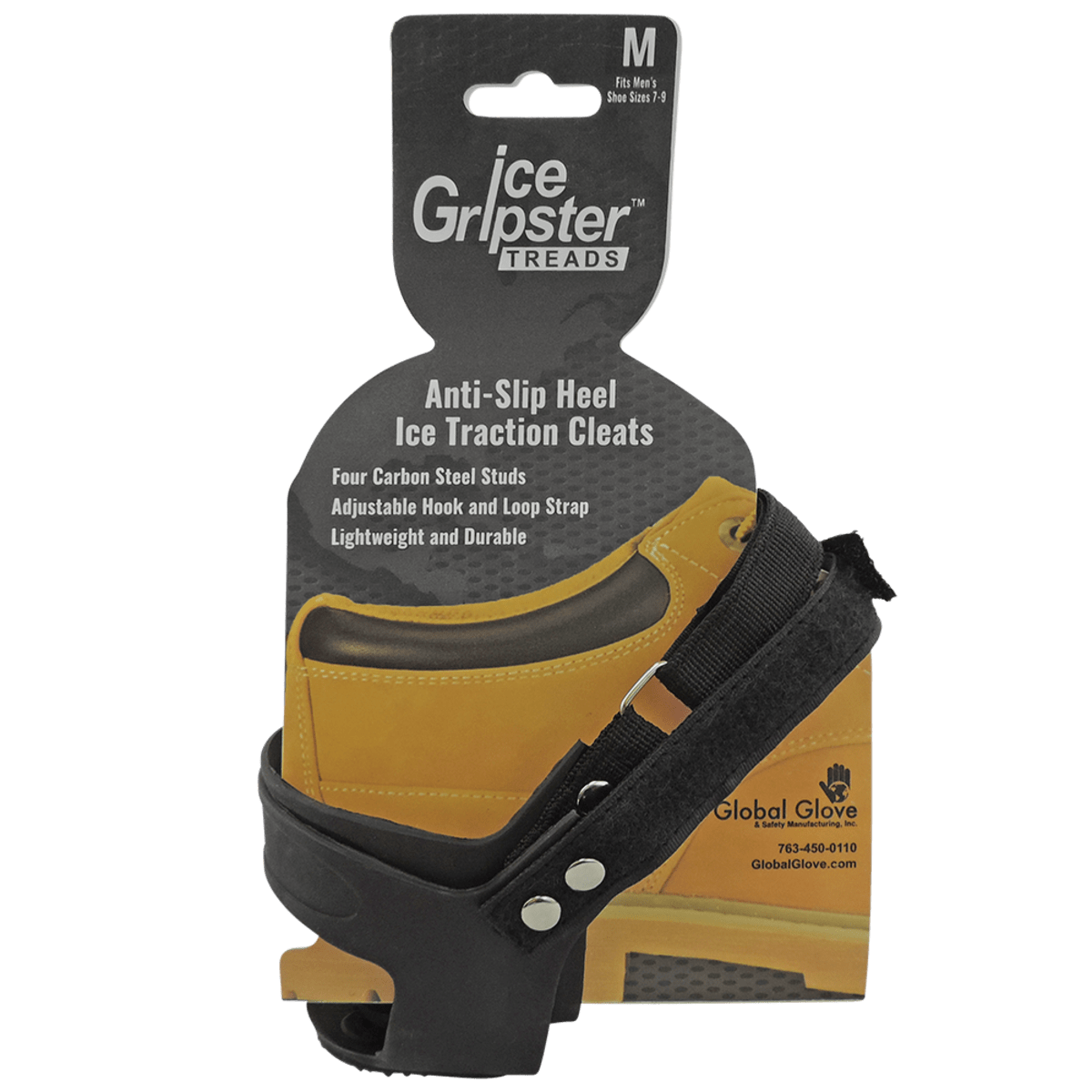 Ice Gripster™ Treads Anti-Slip Traction Cleats with Carbon Steel Studs - ITR3615