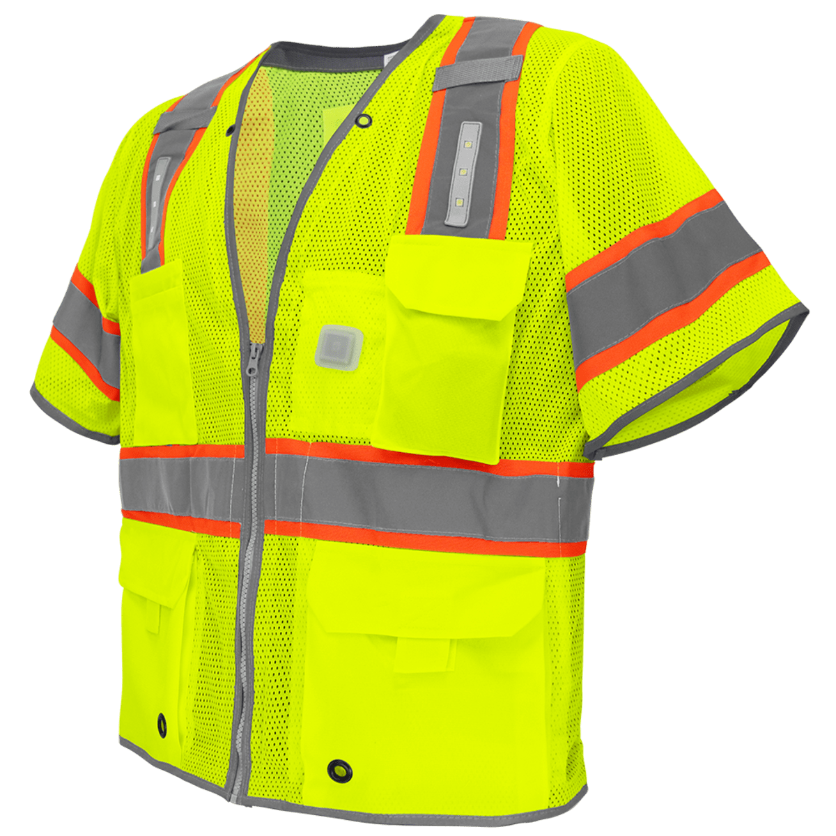 FrogWear® HV Premium LED Surveyors Safety Vest with Sleeves - GLO-315LED