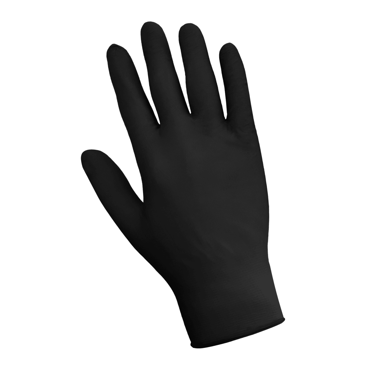 Nitrile, Powder-Free, Industrial-Grade, Black, 5-Mil, Textured Fingertips, 9.5-Inch Disposable Gloves - 705BPF