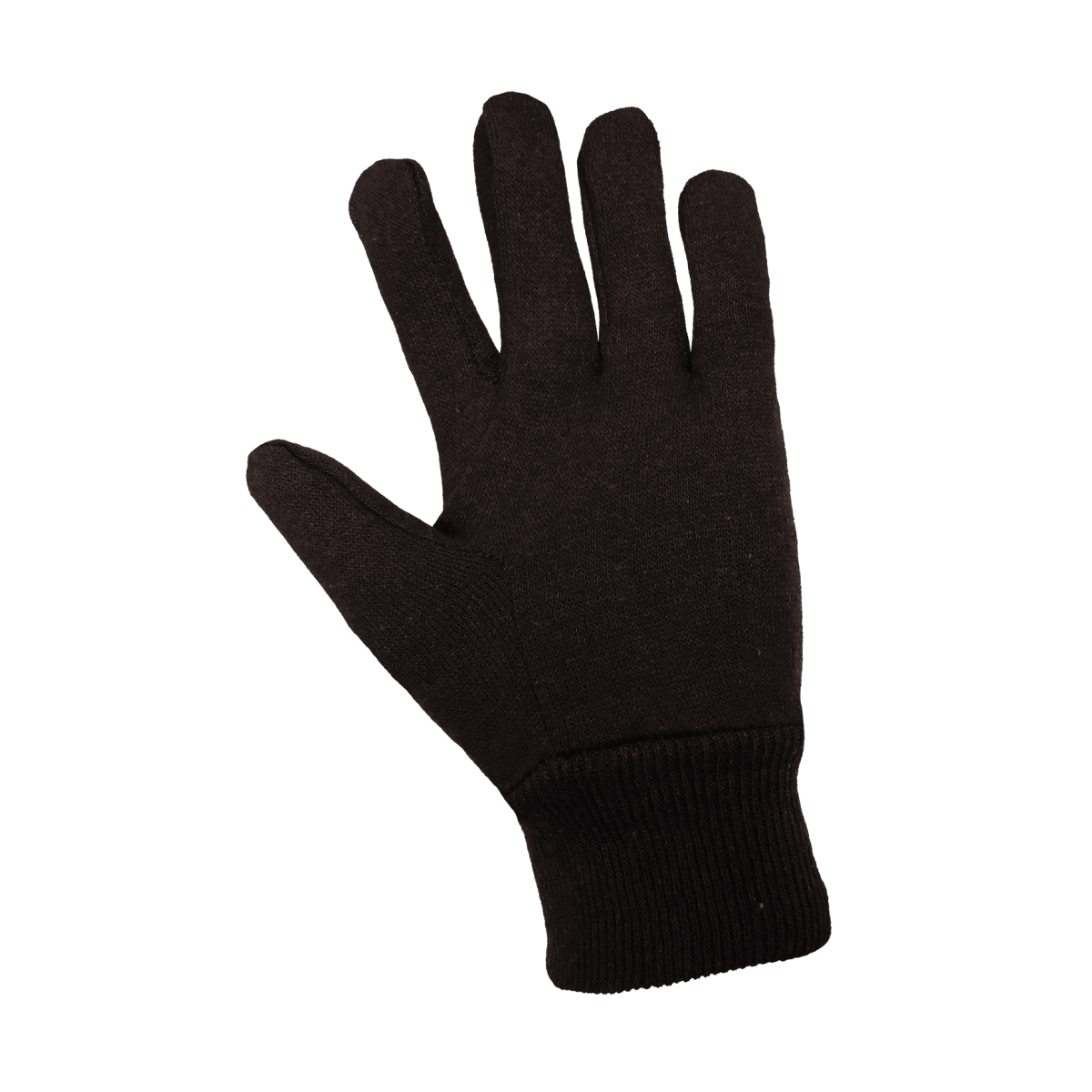 Economy Dark Brown Jersey Gloves - C70BJ