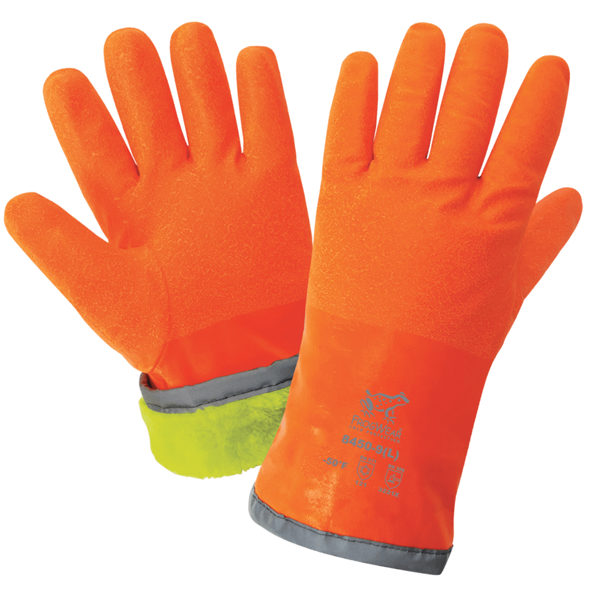 FrogWear® Cold Protection FDA Compliant Extreme Cold Anti-Freeze Nitrile Chemical Handling Gloves - 8450