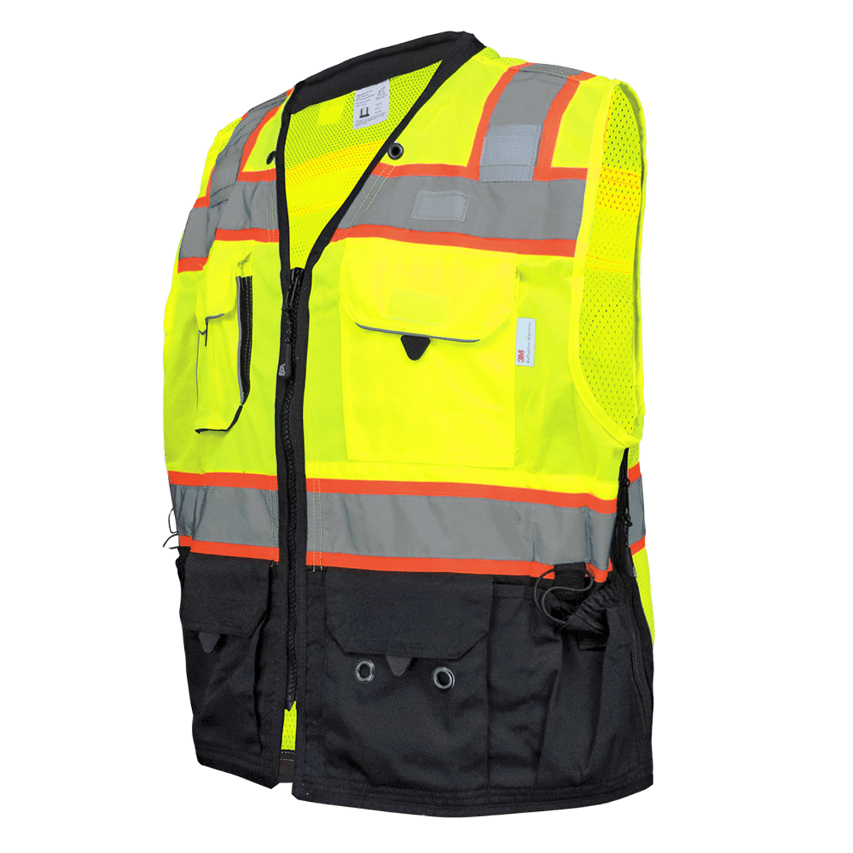 FrogWear® HV Premium High-Visibility Polyester Surveyors Safety Vest - GLO-099