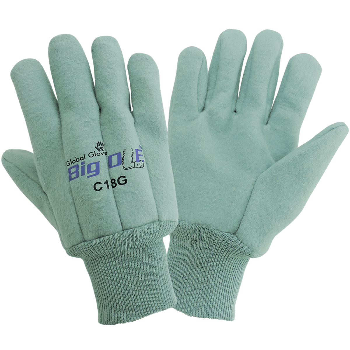 Big Ole® Premium 18 oz. Heavyweight Cotton Clute Cut Chore Gloves - C18G
