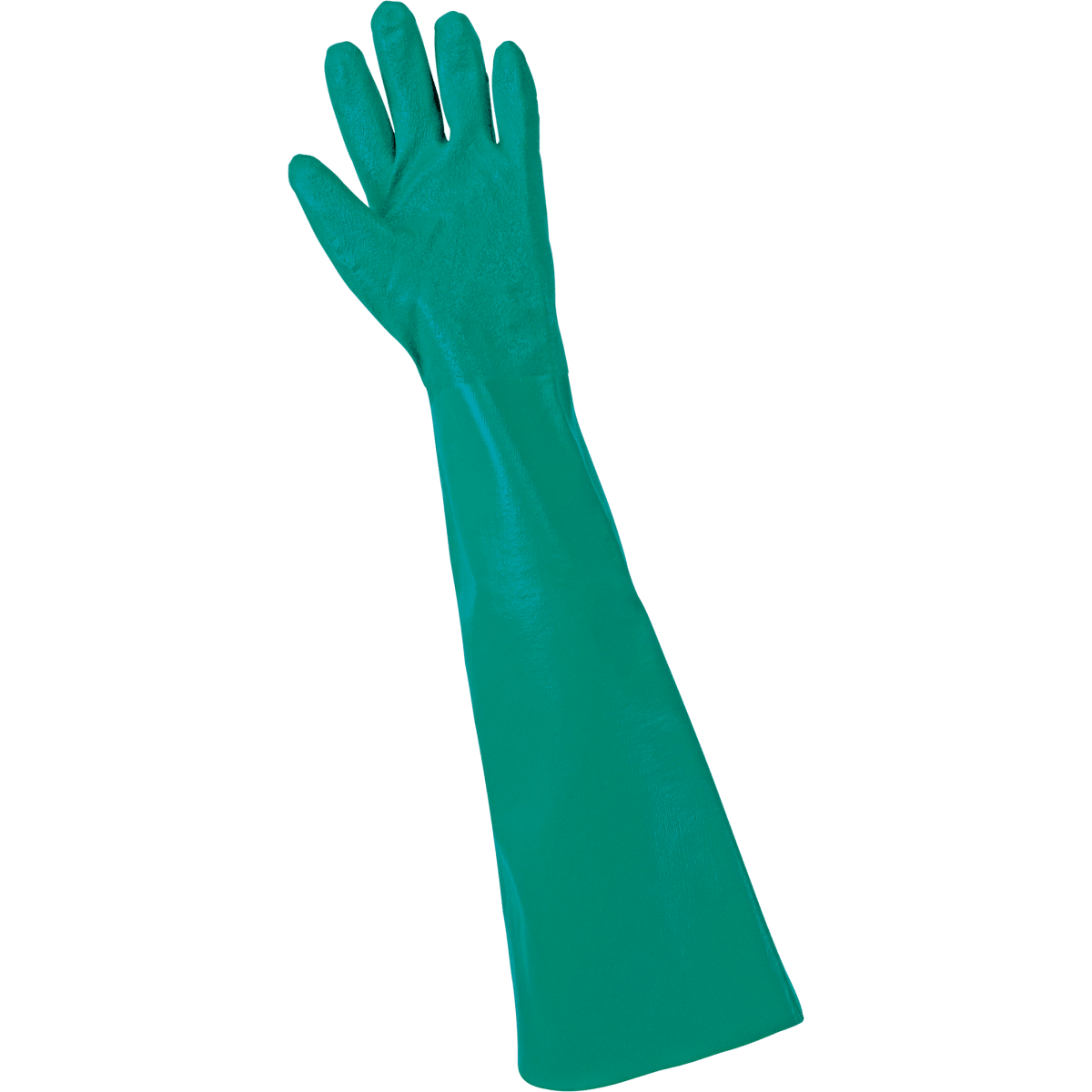 FrogWear® Heavyweight Extra-Long Nitrile Supported Chemical Handling Gloves with Sandpaper Finish - 8772