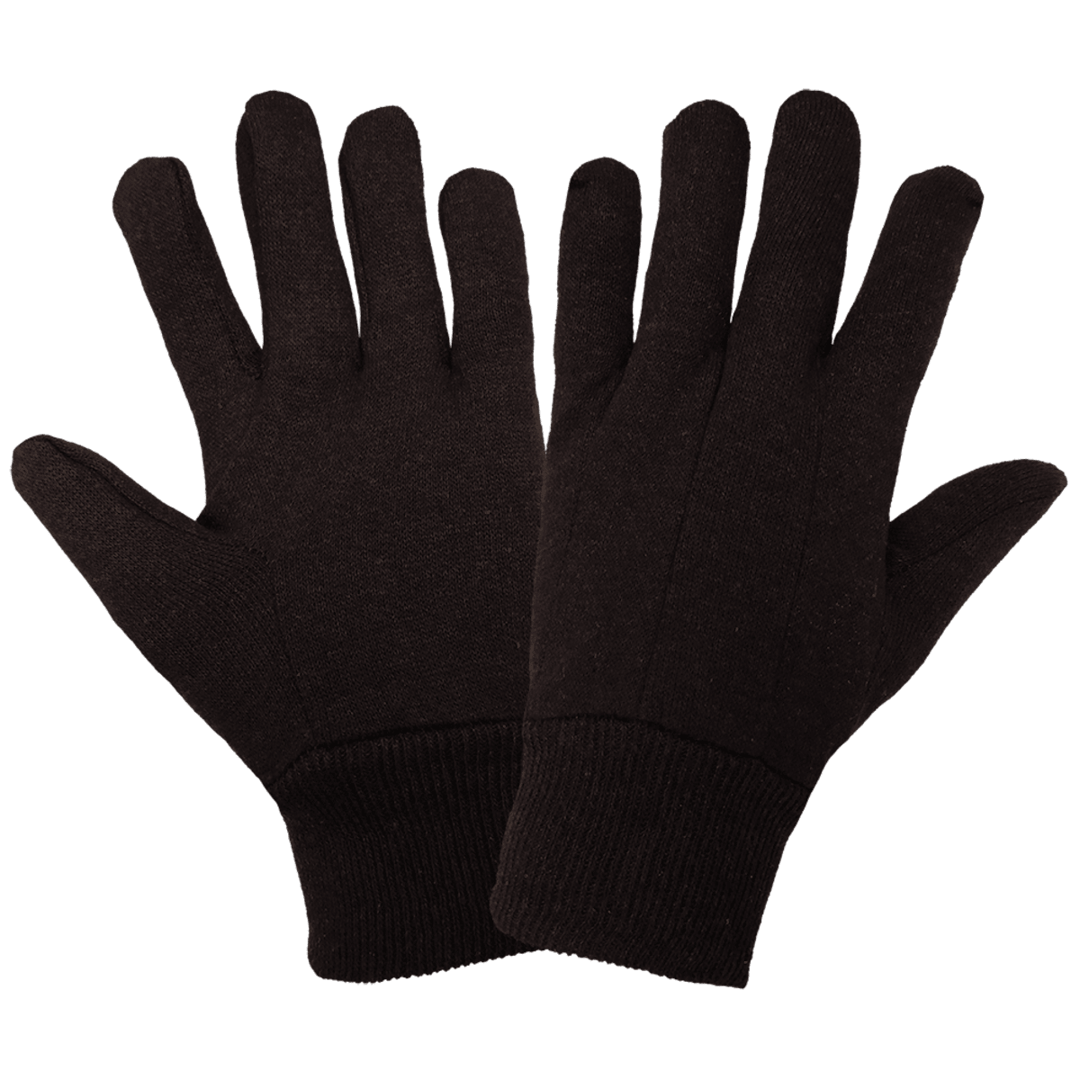 Economy Dark Brown Jersey Gloves - C70BJ