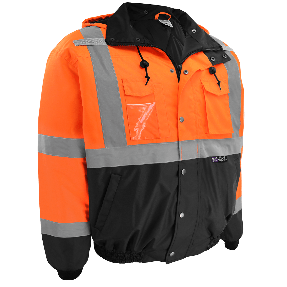 FrogWear® HV High-Visibility Orange Winter Bomber Jacket - GLO-EB4
