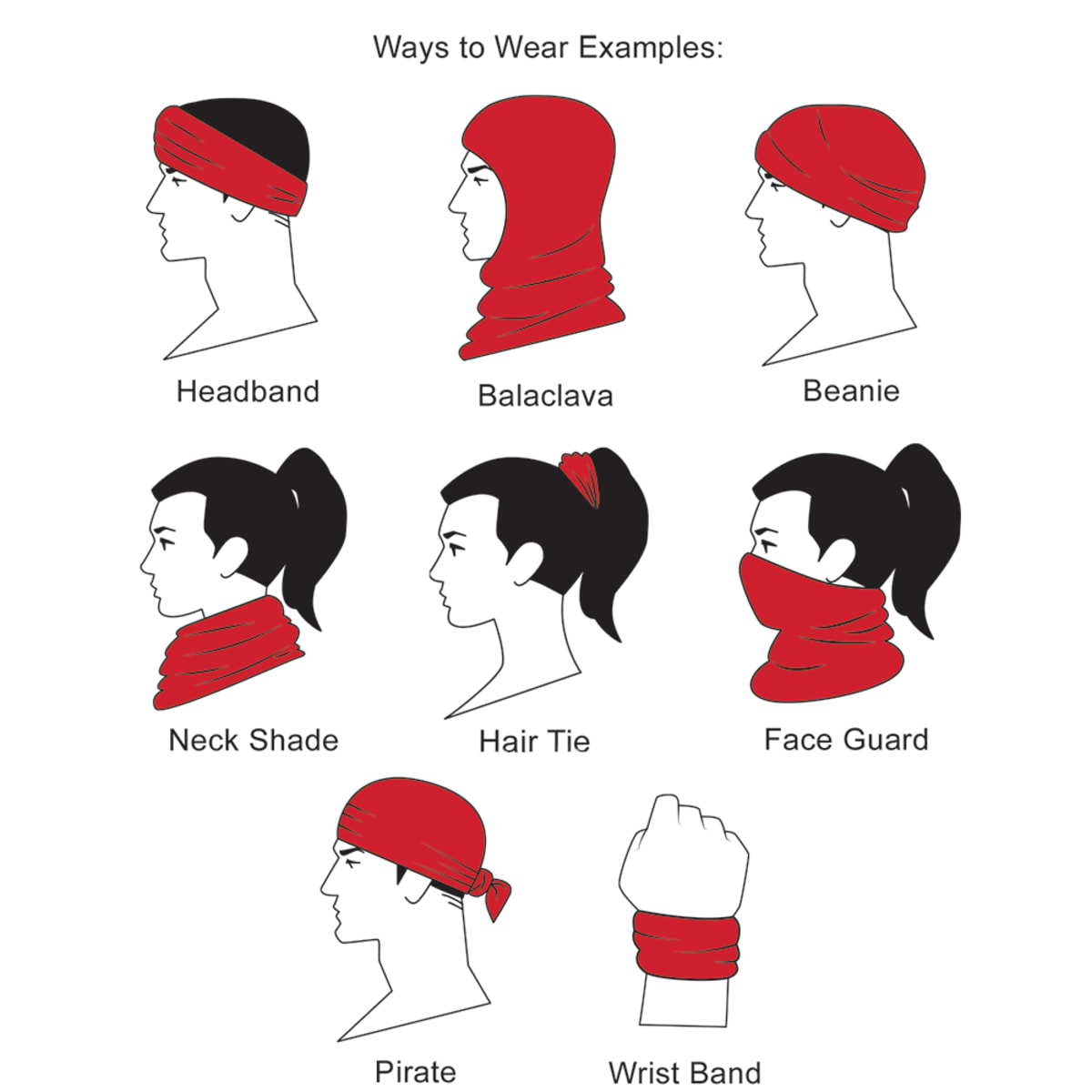 FrogWear™ Multi-Function Neck Gaiter, Orange and Black Shark and Cross Bones Design - LIMITED STOCK - NG-203