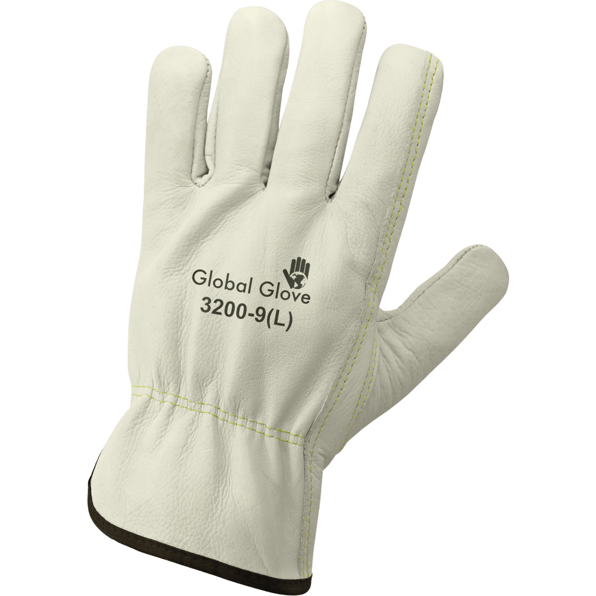 Premium-Grade Grain Cowhide Drivers Style Retail Tagged Gloves with Keystone Thumb - 3200-T