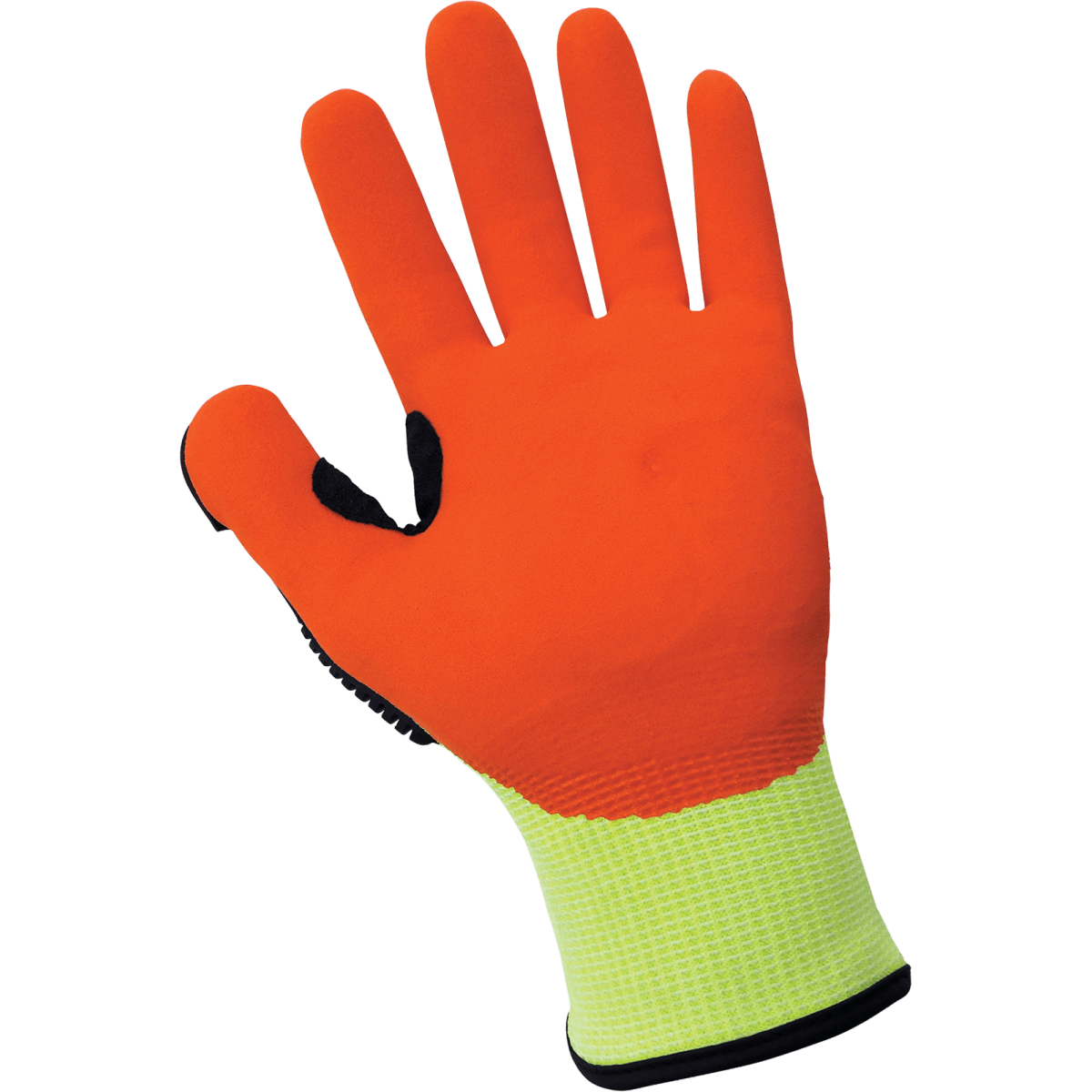 Vise Gripster® C.I.A. High-Visibility Mach Finish Nitrile-Coated Gloves with Cut, Abrasion, Puncture, and Impact Resistance - CIA995MFV