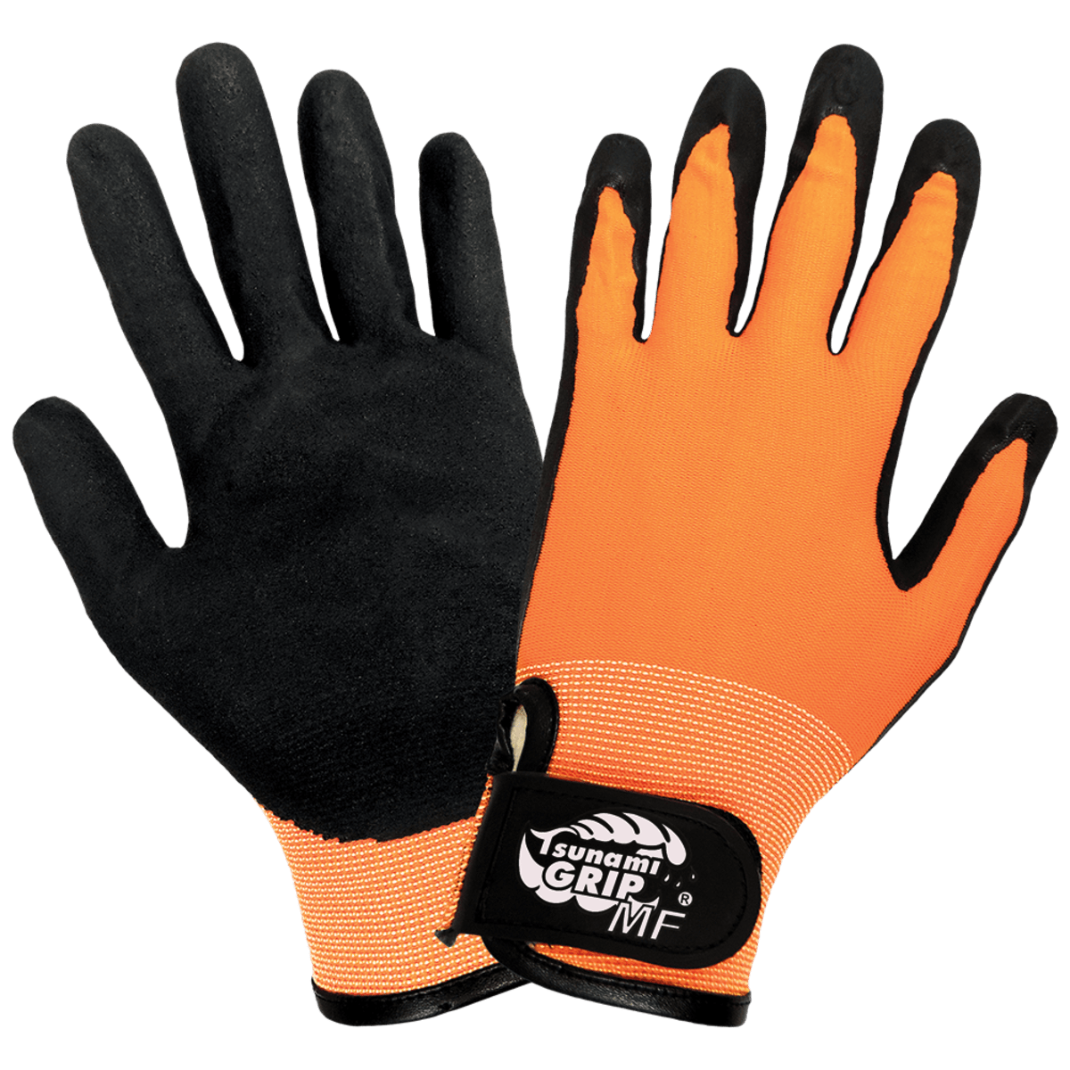 Tsunami Grip® MF High-Visibility Mach Finish Nitrile Coated Nylon Gloves with Cut, Abrasion, and Puncture Resistance - 510MFV