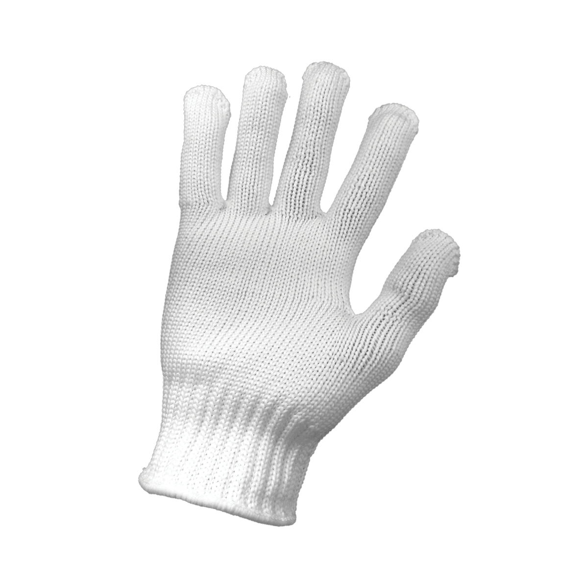 FDA Compliant, Heavyweight, Bleached White, Nylon, String Knit Gloves - N960