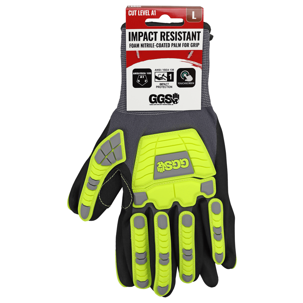 General Purpose Anti-Static/Electrostatic Compliant 15-Gauge Nylon/Polyester/Spandex Touchscreen Gloves with Impact Protection - CIA540