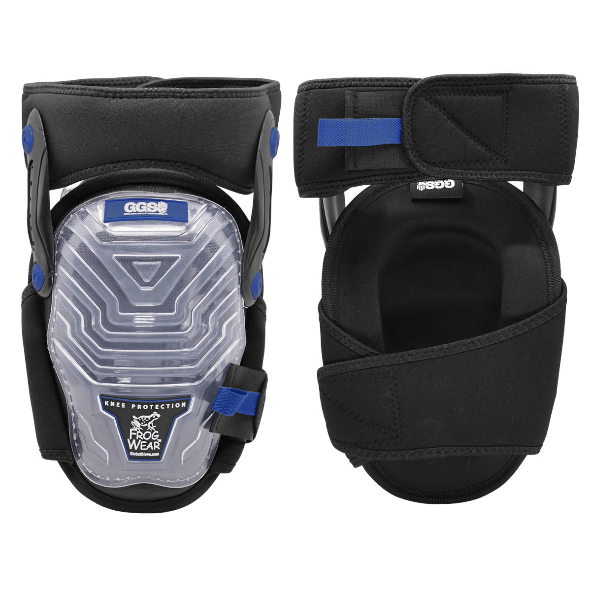 FrogWear™ Knee Protection Premium Non-Marring Gel-Lined Hinged Knee Pads with High-Density Foam Padding and a TPR Cap - KP481G