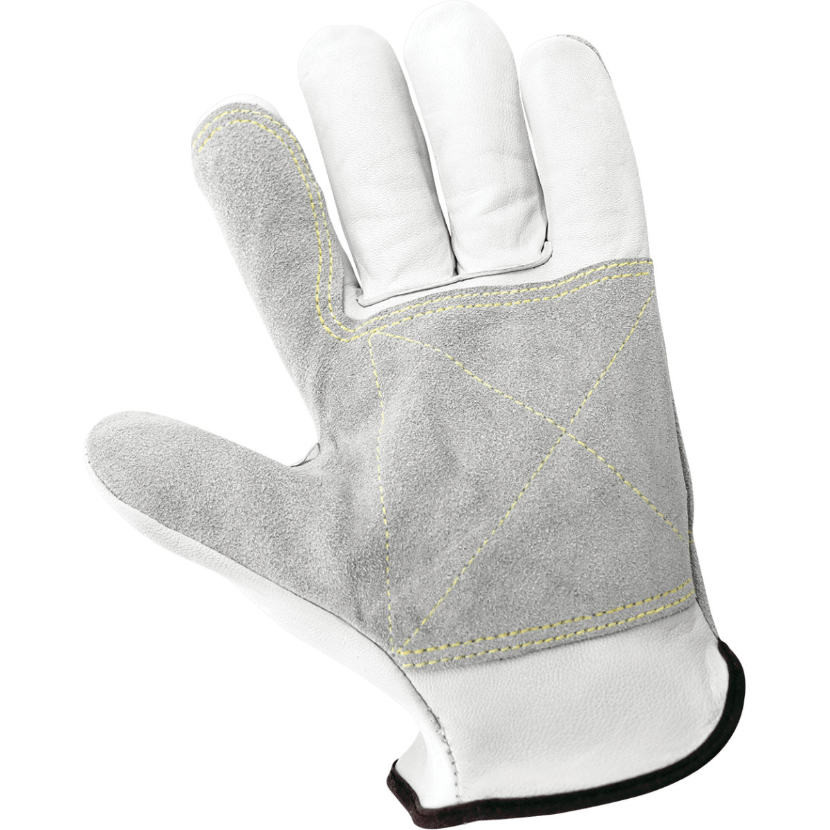 Premium Grain Goatskin Palm and Split Cowhide Back Leather Driver's Gloves with a Double Palm - 3150G