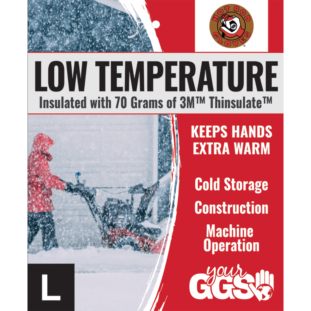 Low Temperature Insulated Goatskin Mechanics Style Gloves - HR2800INT