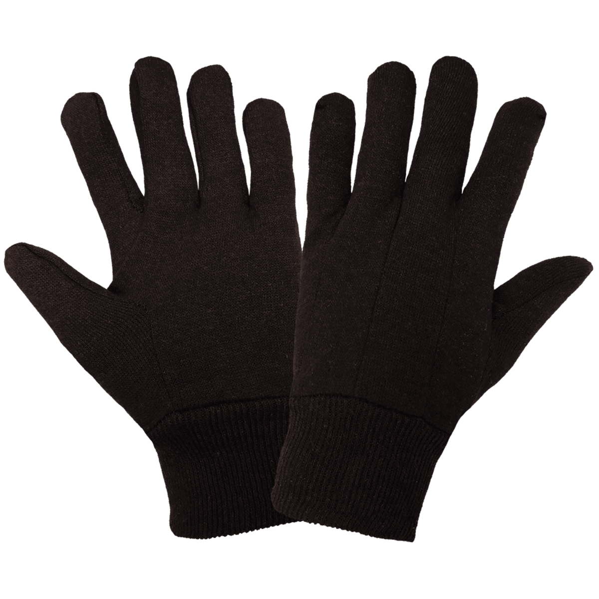 Dark Brown Clute Cut Cotton Jersey Gloves - C80BJC